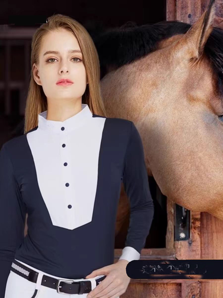 Polo Shirt Equestrian - Equestrian polo shirt long sleeve summer