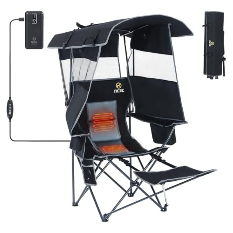 Chair with Canopy, Heated Camp - đánh giá và giá Outdoor Sports Umbrella