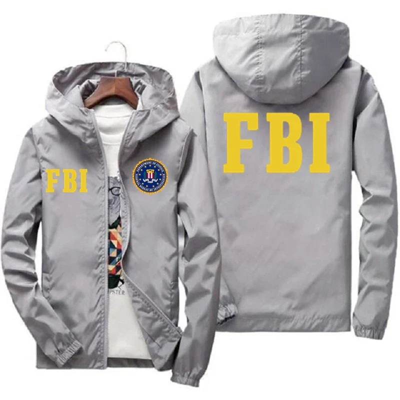 New Men's FBI Printed Outdoor  - đánh giá và giá Outdoor Sport Jacket Brand