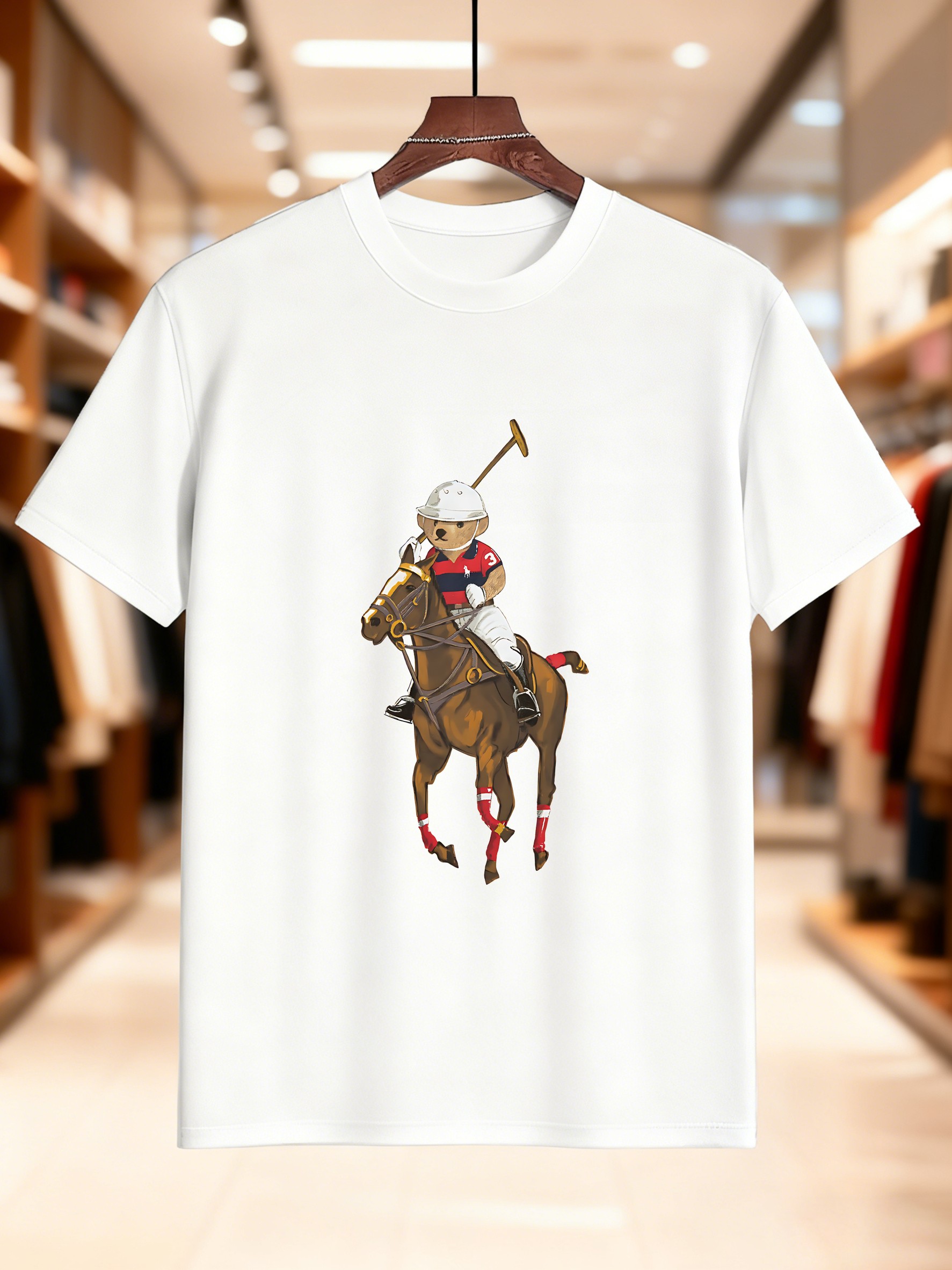 Men's Printed Short Sleeve T-S - đánh giá và giá Polo Shirt Equestrian