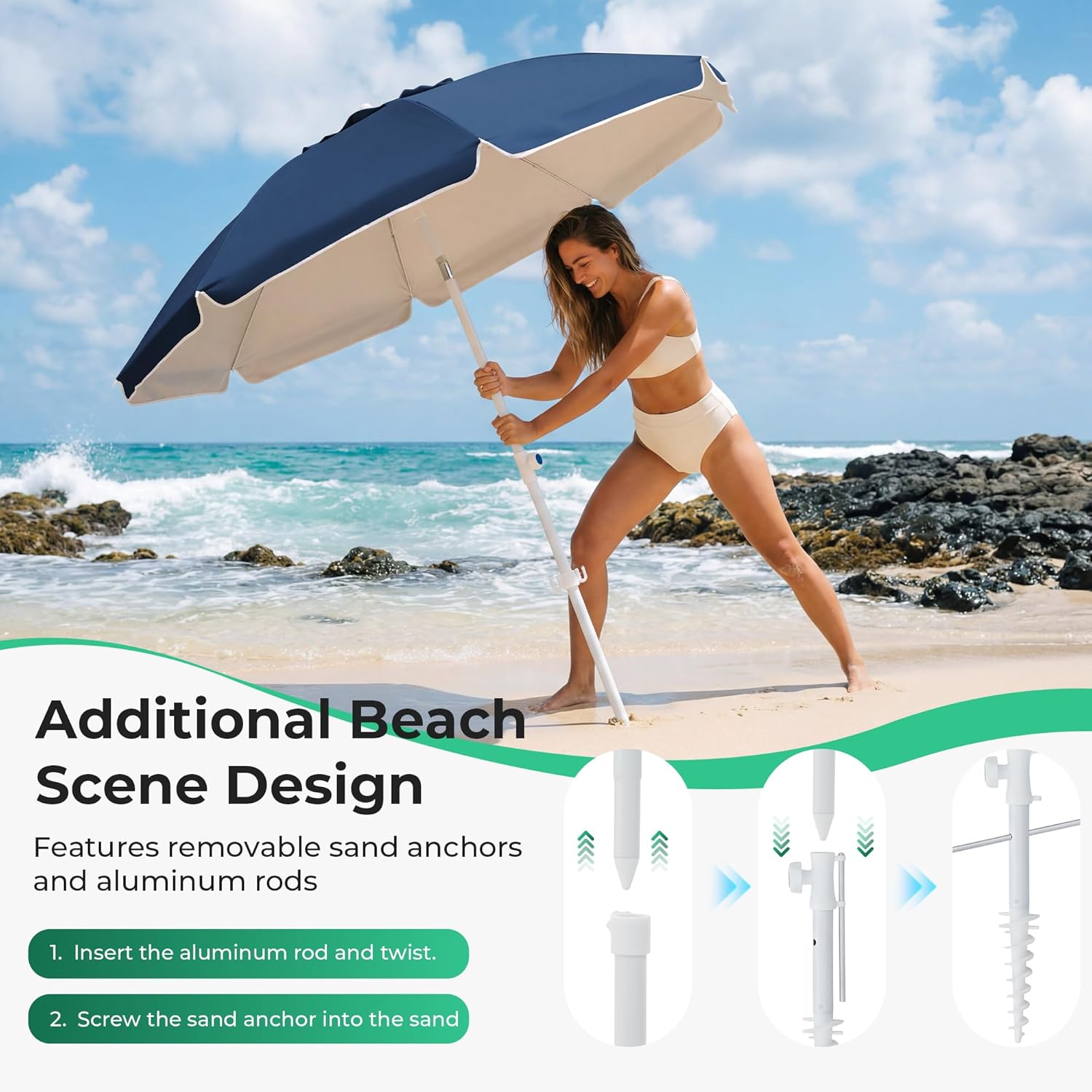 6.5ft Portable Sun Shade Umbre - đánh giá và giá Outdoor Sports Umbrella