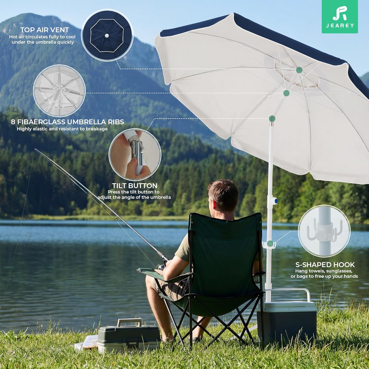6.5ft Portable Sun Shade Umbre - đánh giá và giá Outdoor Sports Umbrella