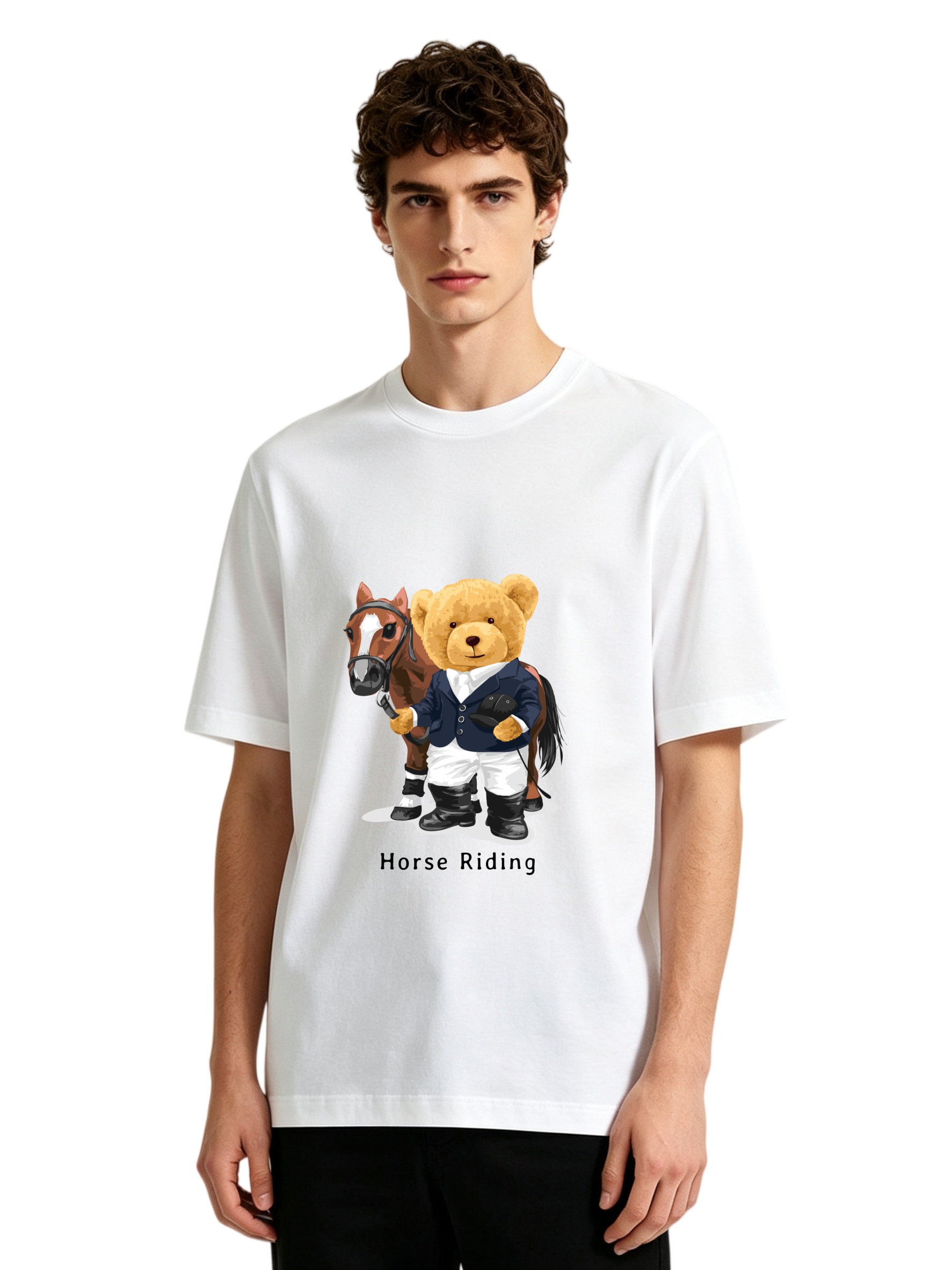 Men's Horse Riding Teddy Bear  - đánh giá và giá Polo Shirt Equestrian