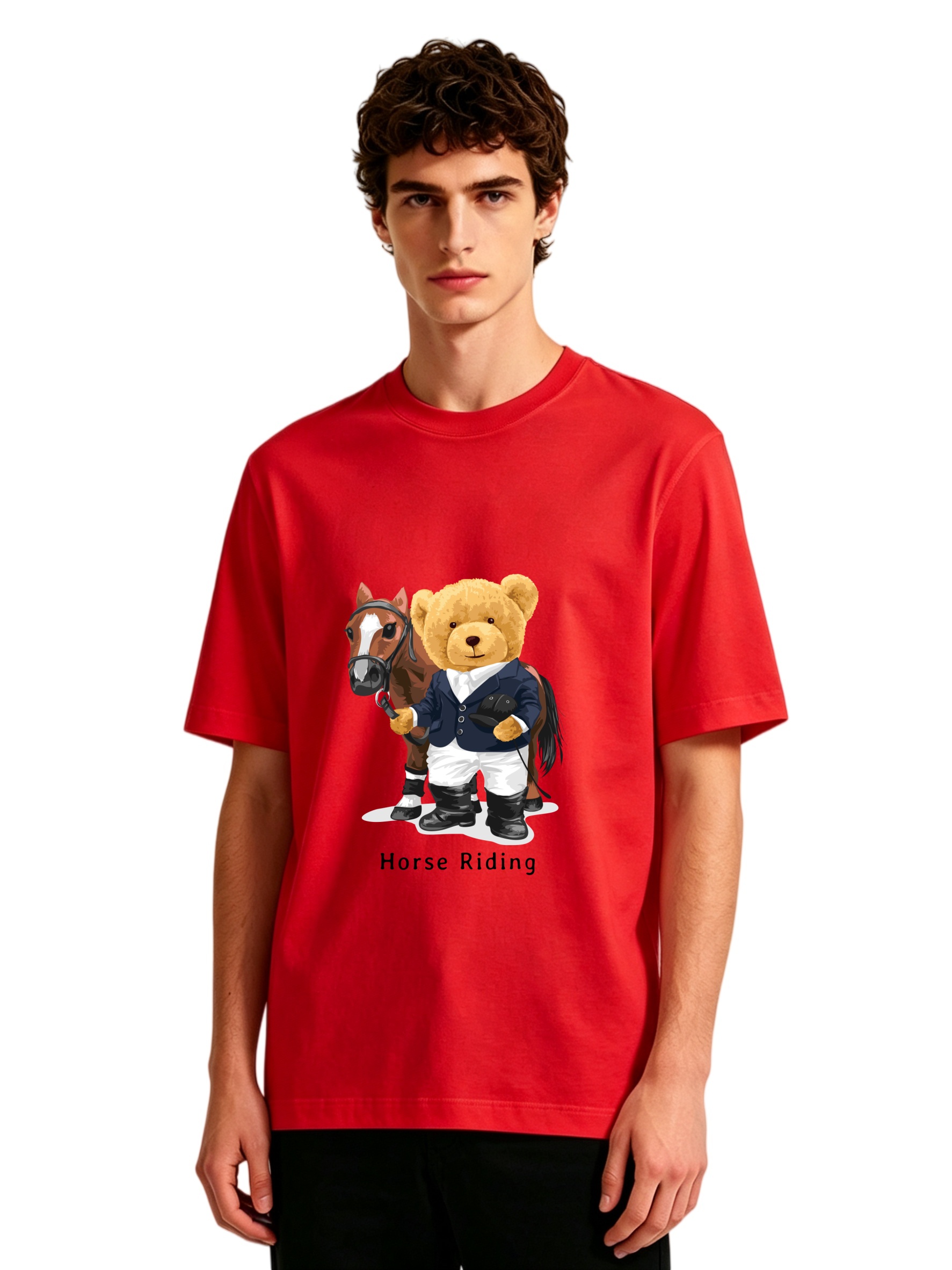 Men's Horse Riding Teddy Bear  - đánh giá và giá Polo Shirt Equestrian