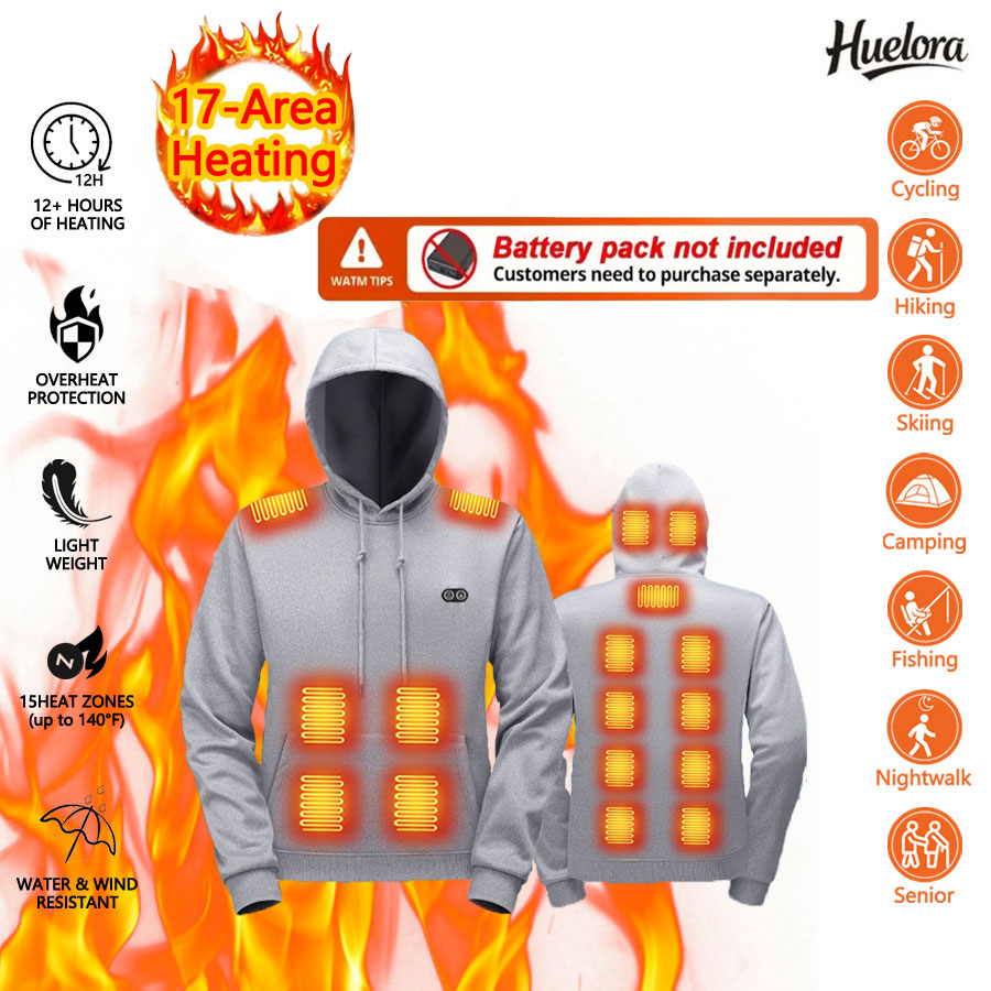 17 Zone Heating Hoodie Sweatsh - đánh giá và giá Outdoor Sport Hoodie